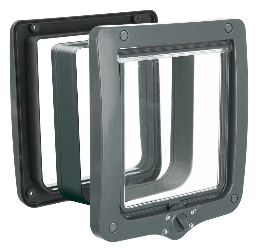 4-veis kattedør hundedør XL med tunnel 24 × 28 cm detalj av klaff