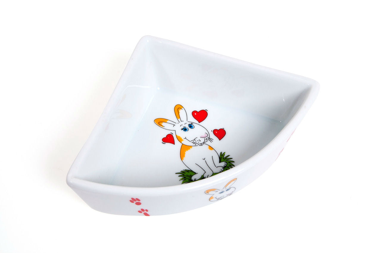 Detalj av motiv på Hjørneskål smådy keramikk med motiv Karlie