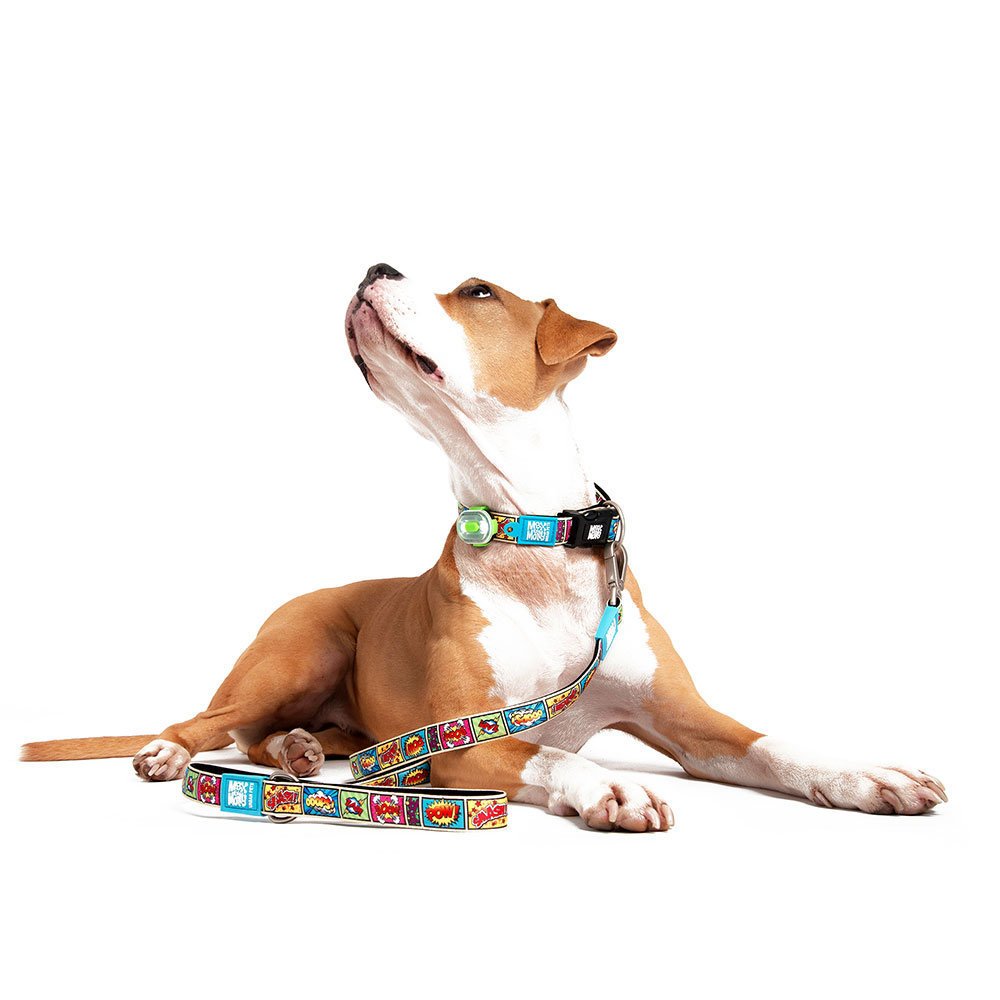 Detalj av Hundehalsbånd Smart ID Comic neopren XS-L Max & Molly