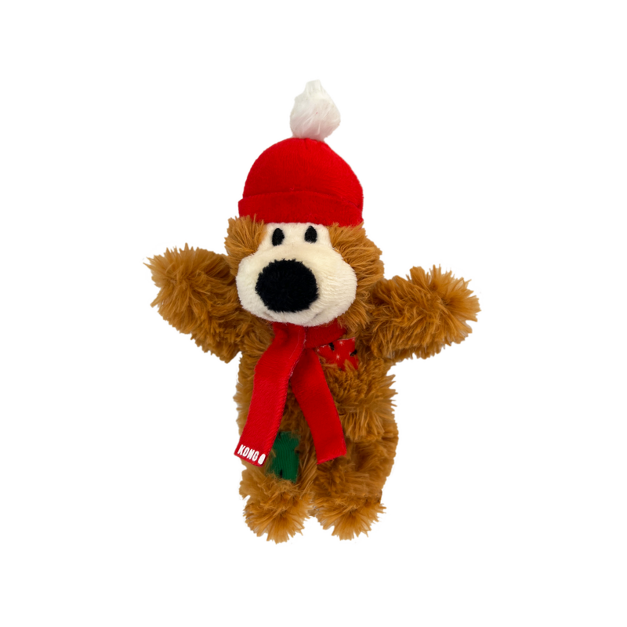Katteleke KONG Xmas Holiday Softies Bear plysj forfra
