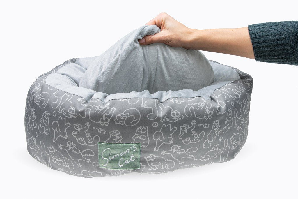 Detalj av katteseng Simon's Cat med avtakbar pute
