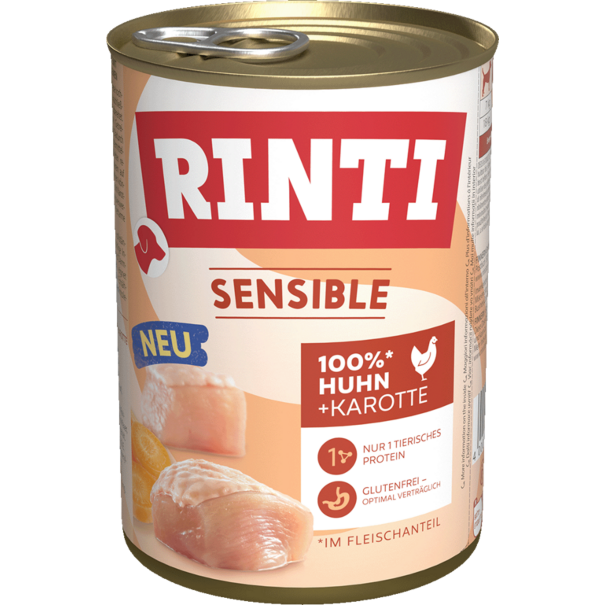 Rinti Sensible våtfôr for sensitive hunder bakside
