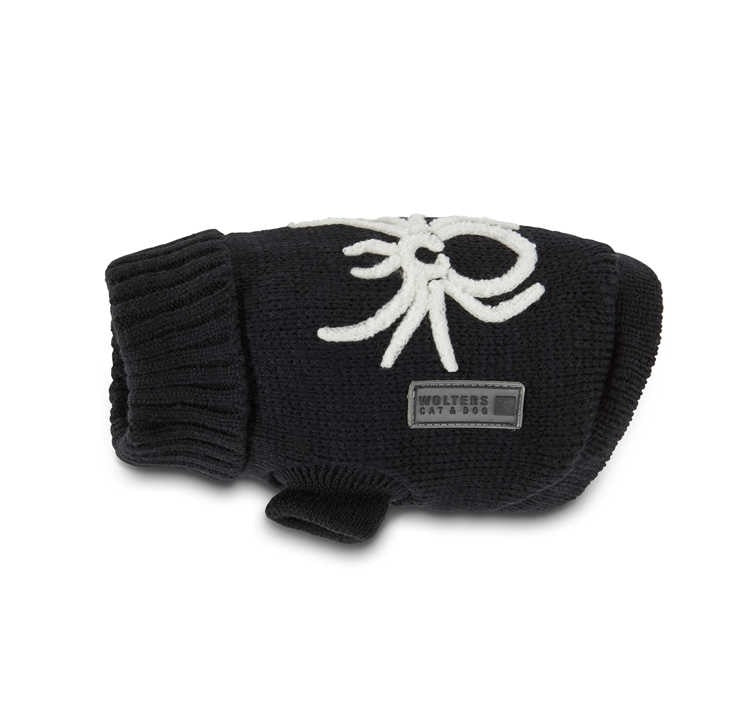 Detalj av Strikkegenser til hund Spider med rullekrage - Wolters